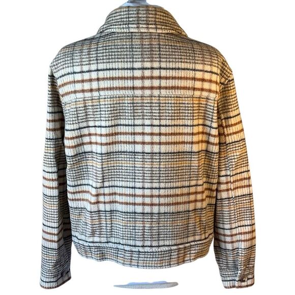 Joie Brushed Boxy Plaid Jacket, Shacket. Large. Cropped. Autumn Festival - Picture 4 of 16